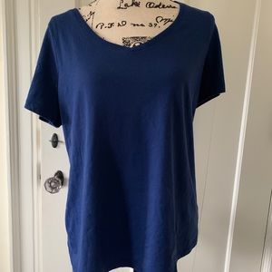 Lame Bryant Plain Navy Tee